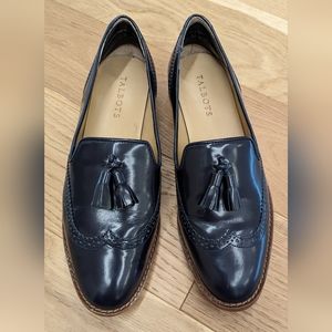 Talbots Leighton Brogue Oxford Tassel Nappa Loafers Size 8.5